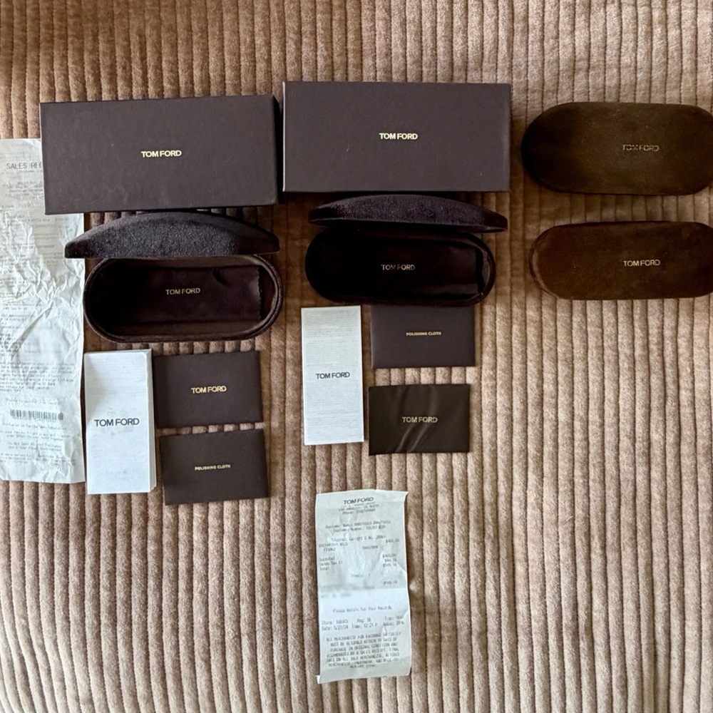 Tom Ford sunglasses cases (set of 4)